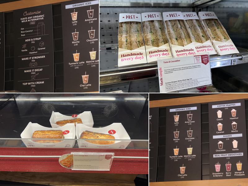 Pret A Manger Menu