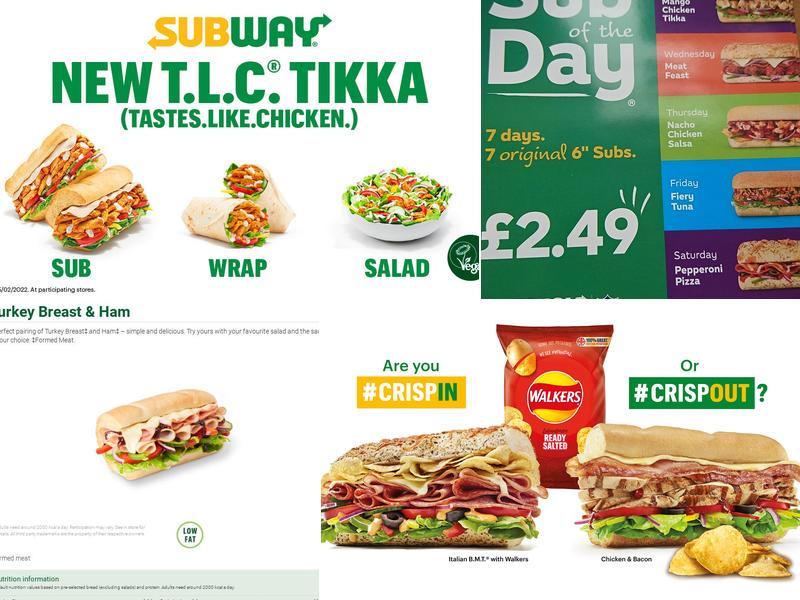 Subway Menu