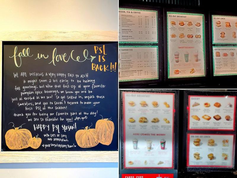 Starbucks Menu
