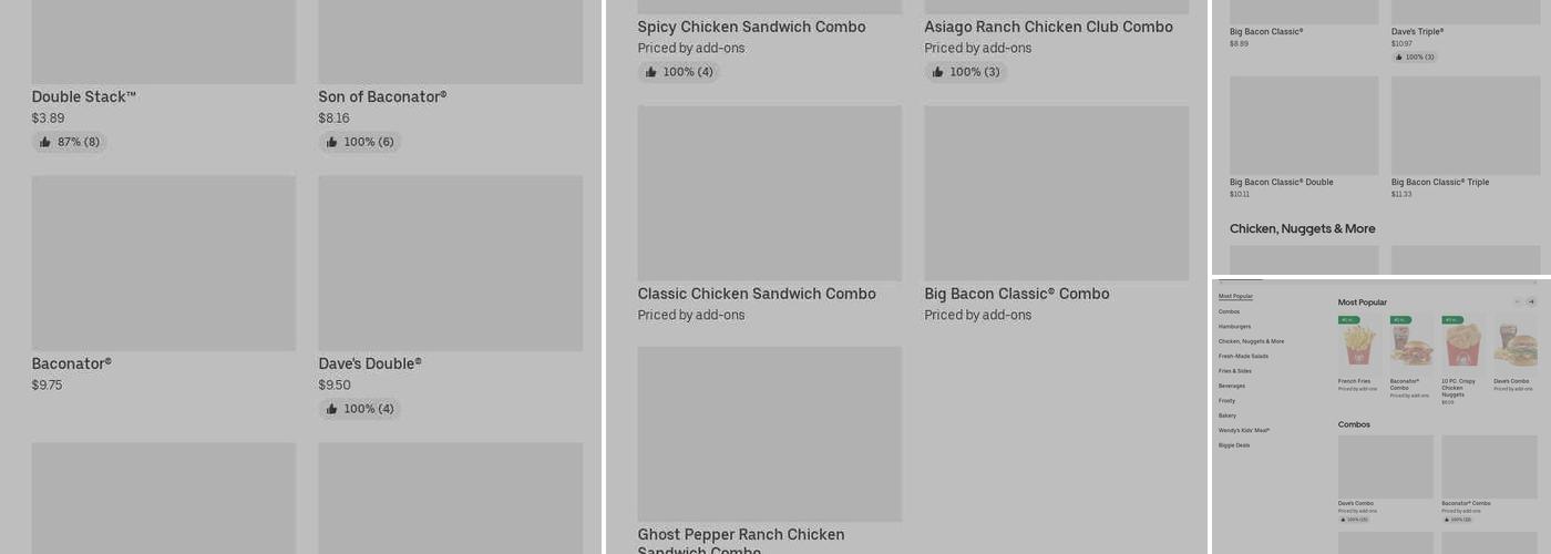 Wendy's Menu