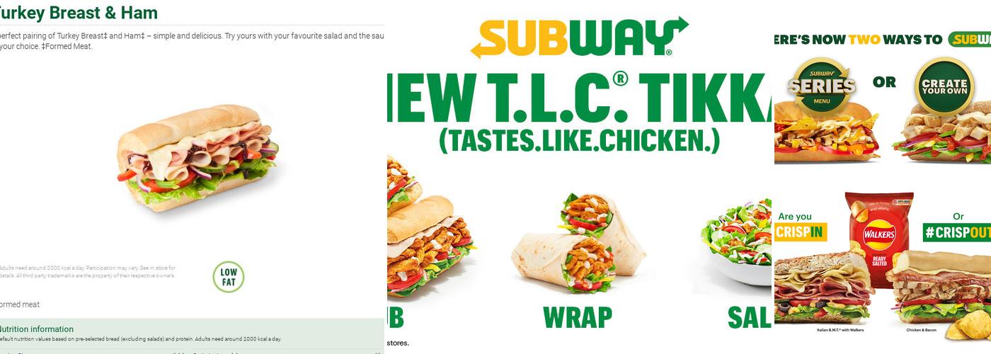 Subway Menu