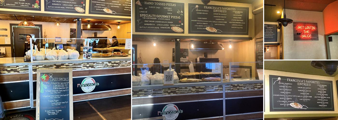 Francescas Pizza Menu