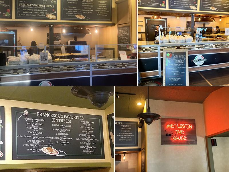 Francescas Pizza Menu