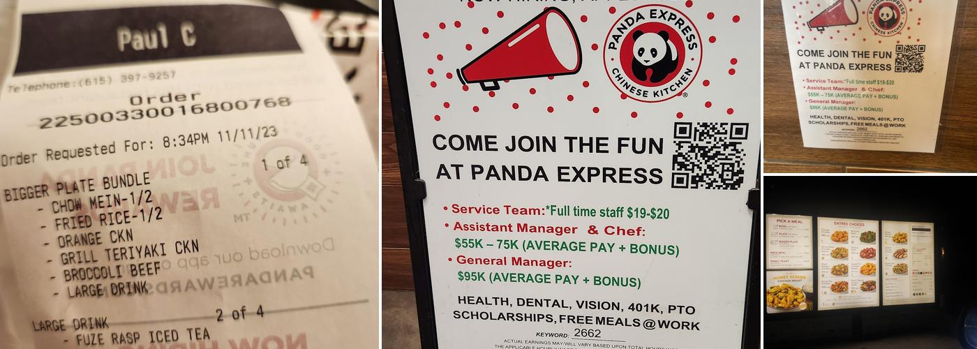 Panda Express Menu