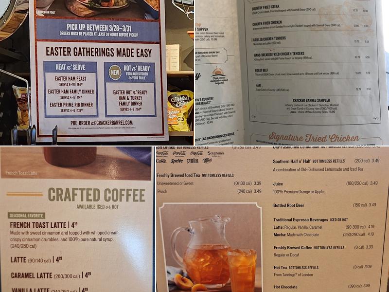 Cracker Barrel Old Country Store Menu