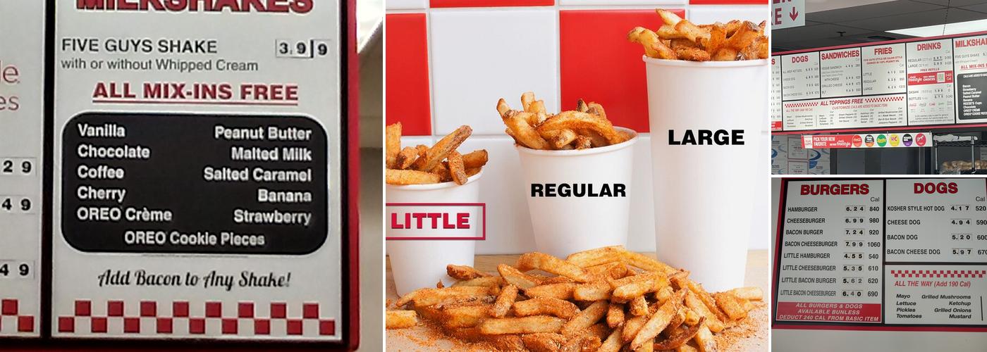 Five Guys Menu