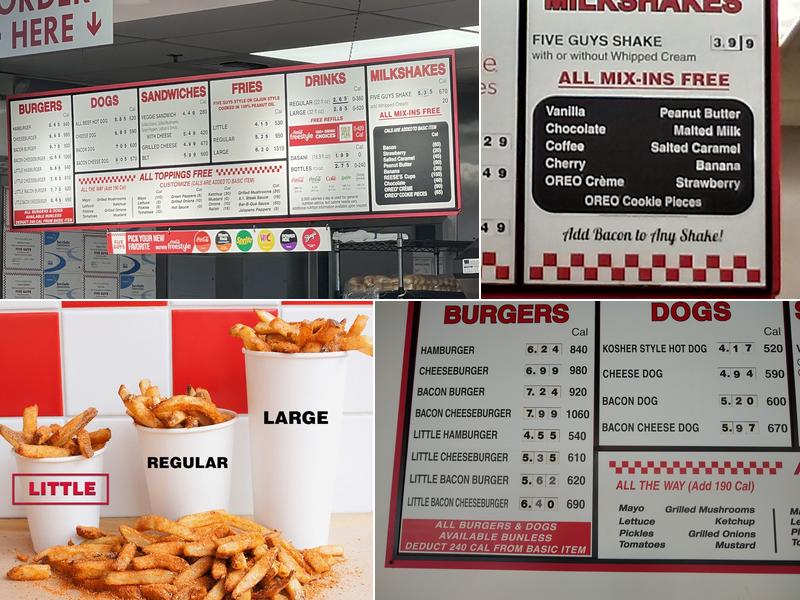 Five Guys Menu