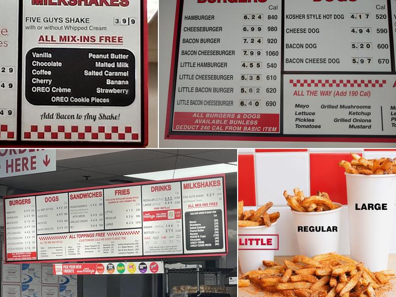 Five Guys Menu