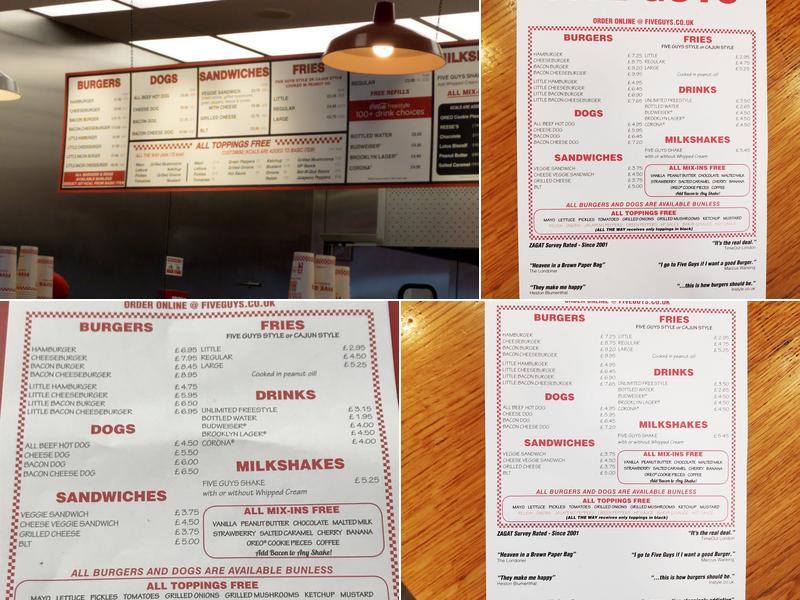 Five Guys Menu