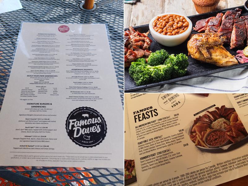 Famous Dave's Bar-B-Que Menu