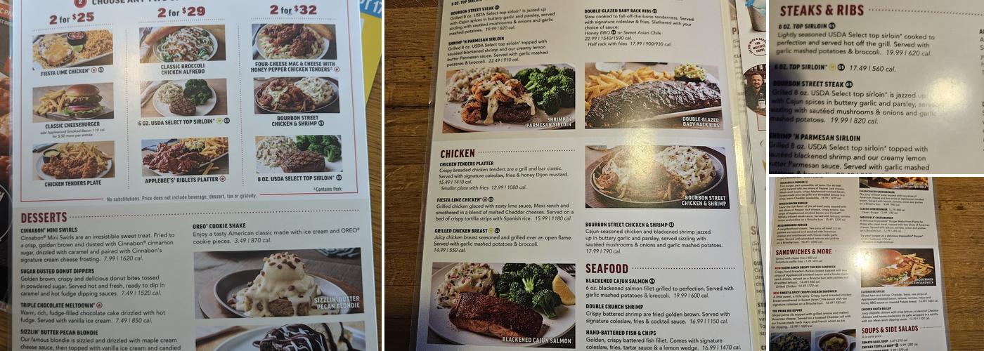 Applebee's Grill + Bar Menu