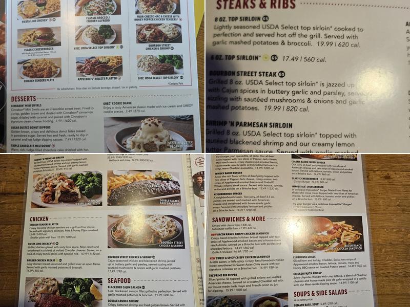 Applebee's Grill + Bar Menu