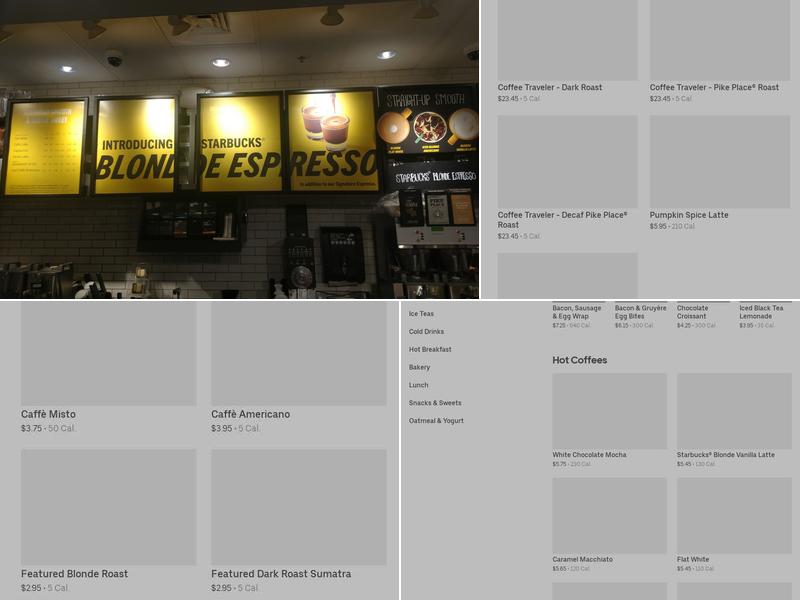 Starbucks Menu