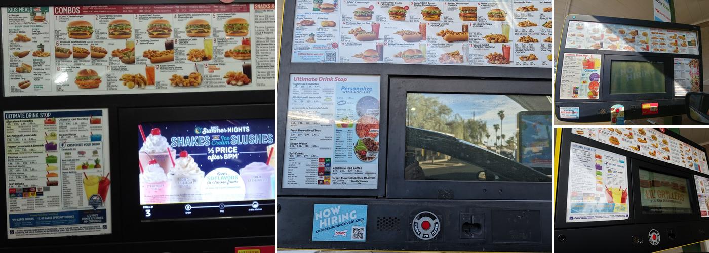 Sonic Drive-In Menu