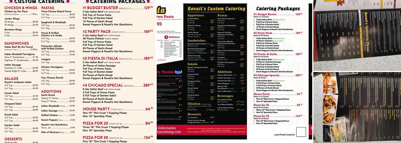 Rosati's Pizza Menu