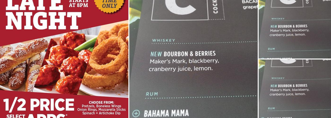 Applebee's Grill + Bar Menu