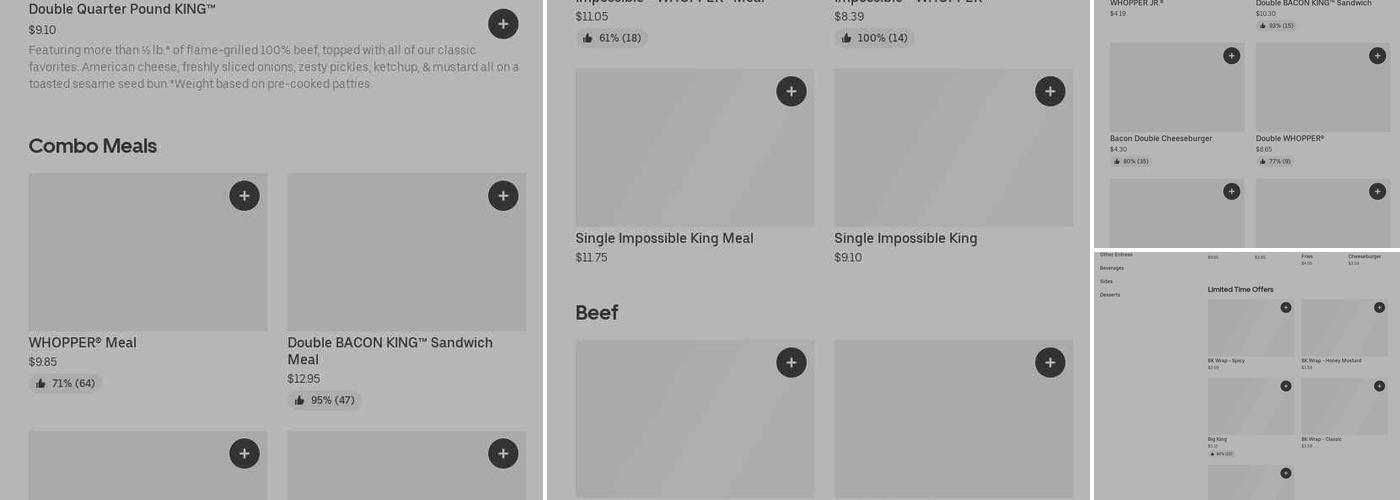Burger King Menu