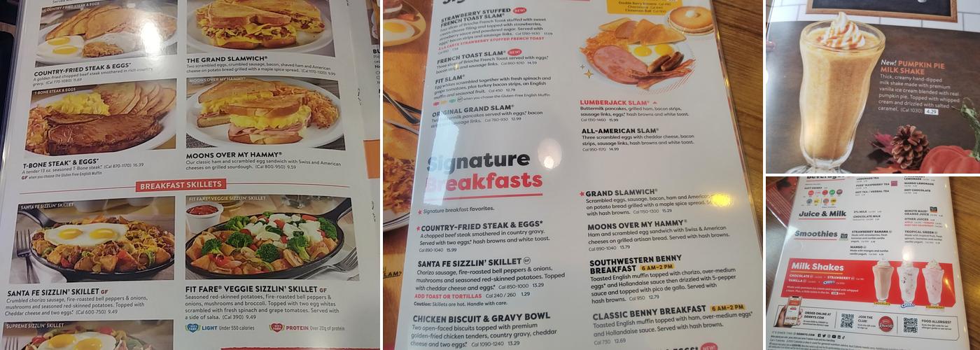 Denny's Menu