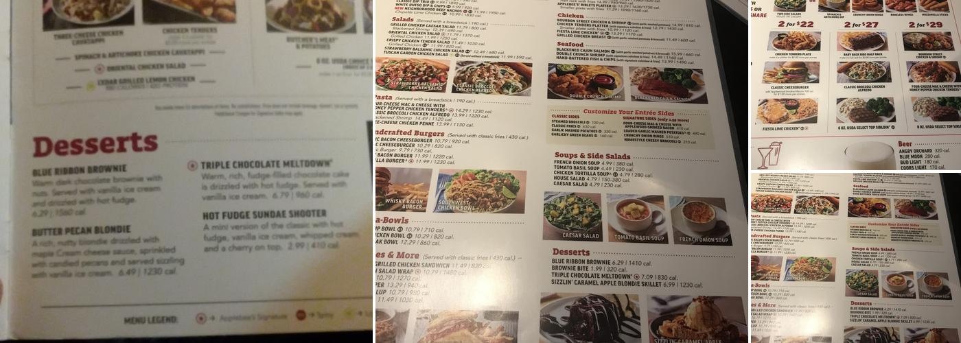 Applebee's Grill + Bar Menu