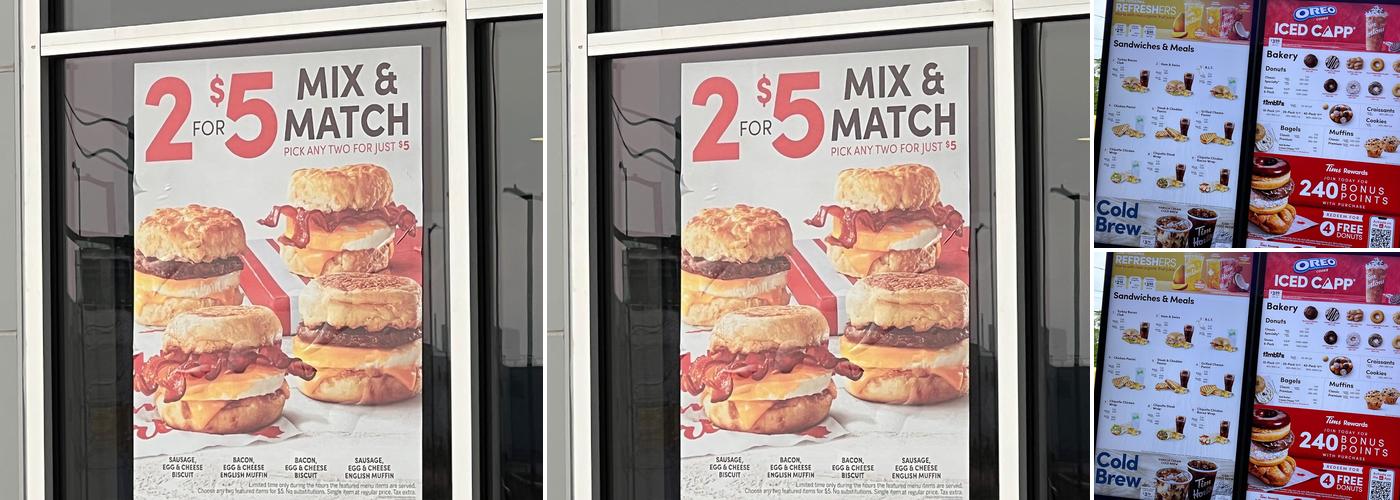 Tim Hortons Menu