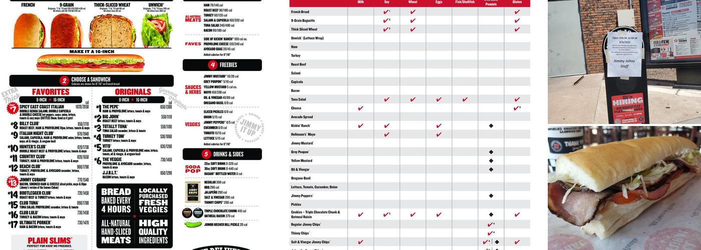 Jimmy John's Menu