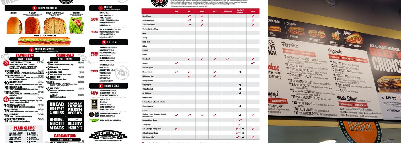 Jimmy John's Menu