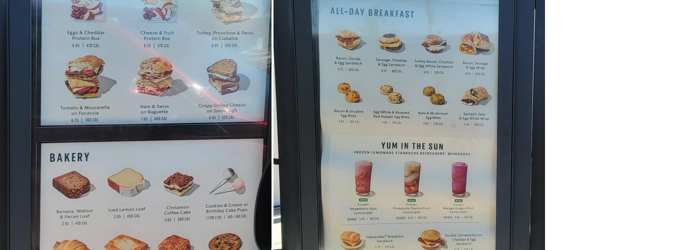 Starbucks Menu