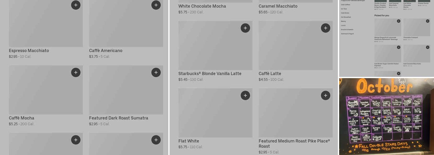 Starbucks Menu