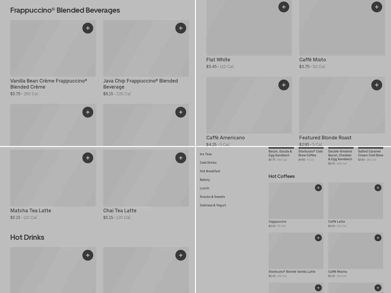 Starbucks Menu