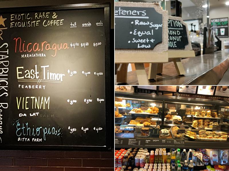Starbucks Coffee Company Menu