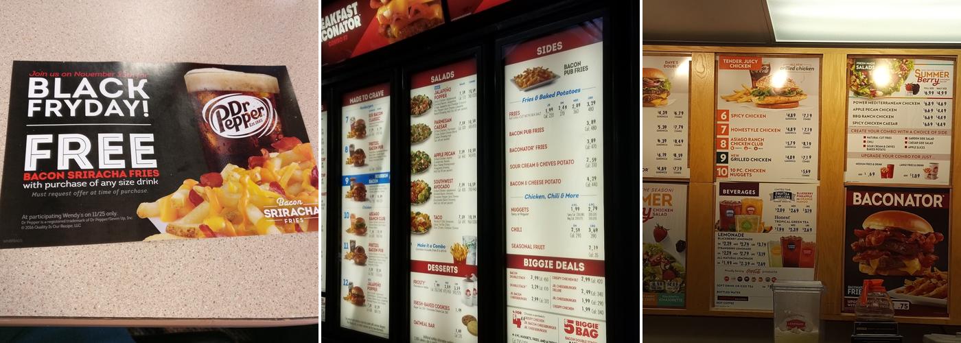 Wendy's Menu