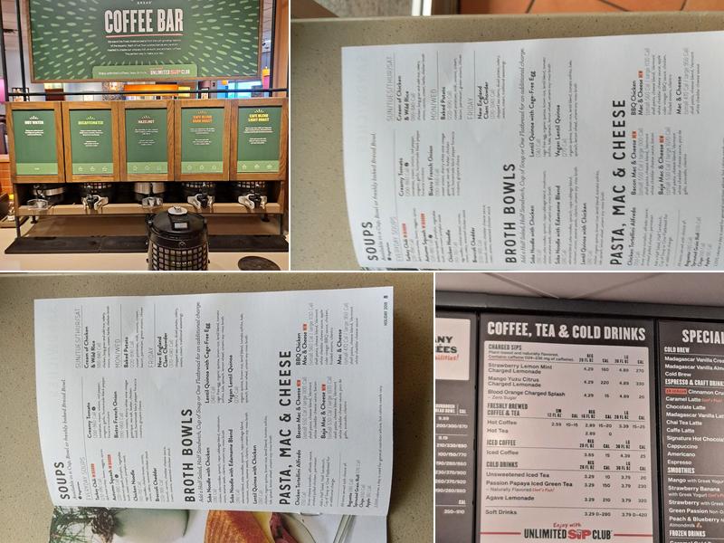 Panera Bread Menu