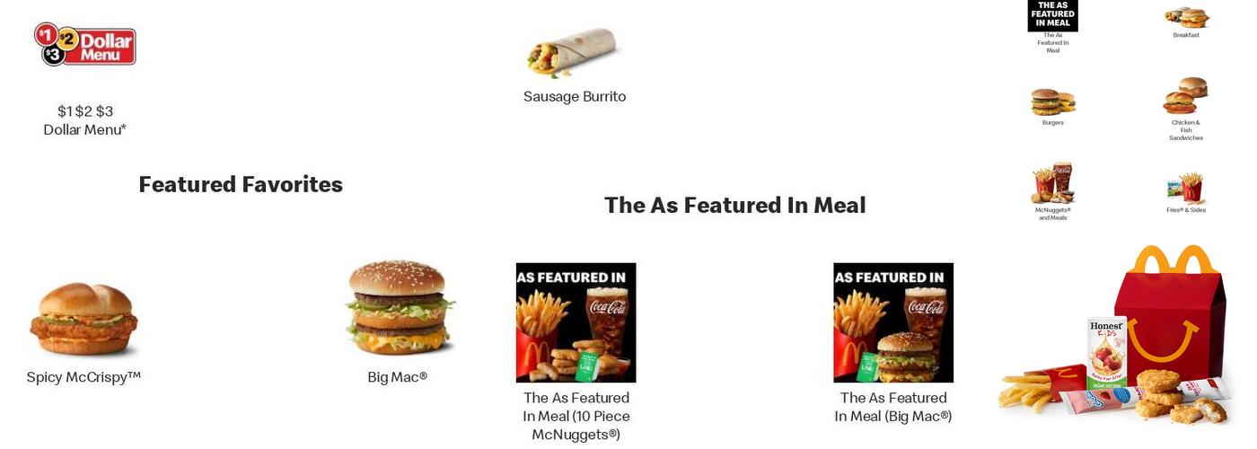 McDonald's Menu