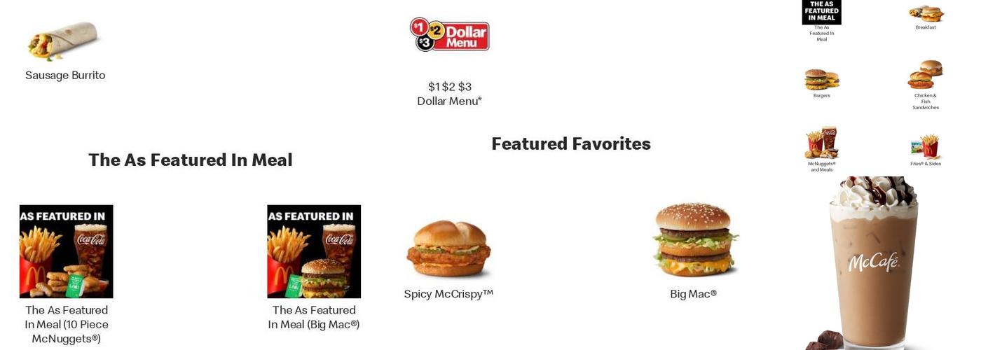 McDonald's Menu