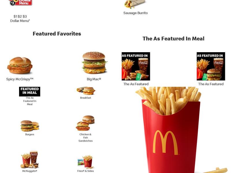 McDonald's Menu