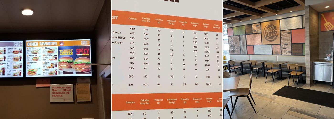 Burger King Menu