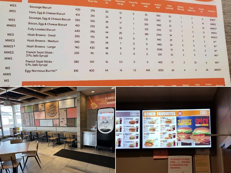 Burger King Menu