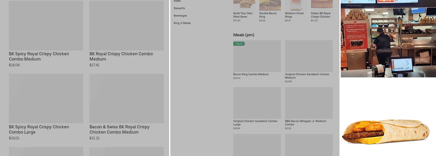 Burger King Menu