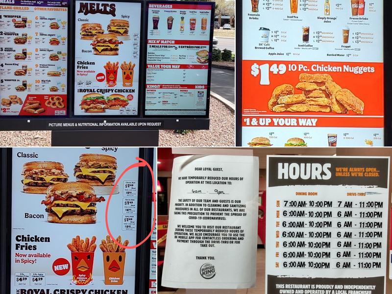 Burger King Menu