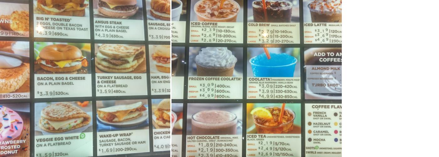 Dunkin' Menu