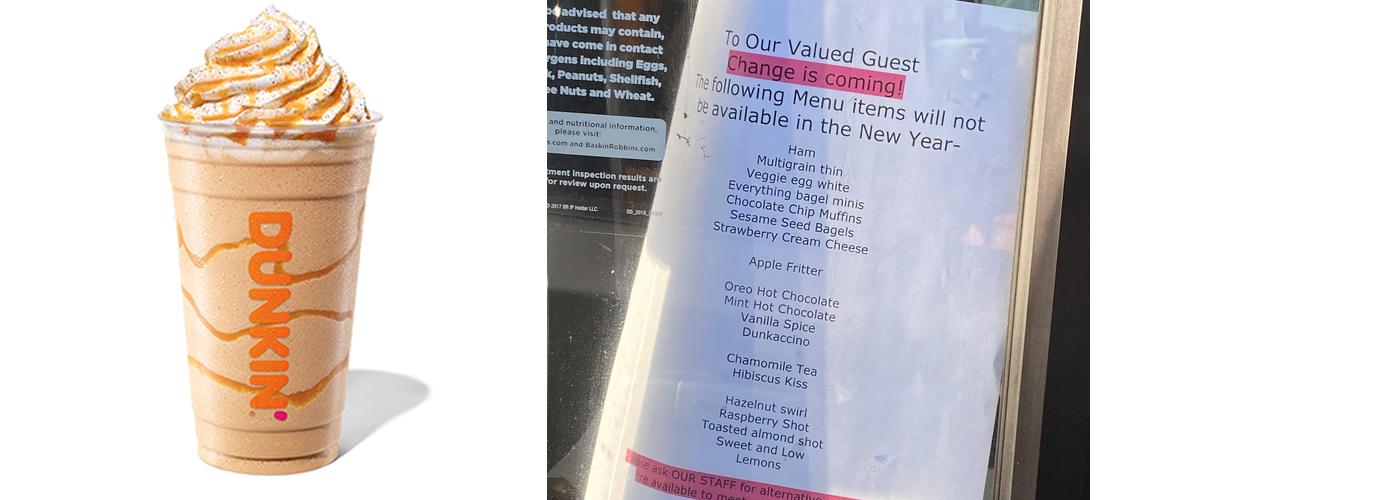 Dunkin' Menu
