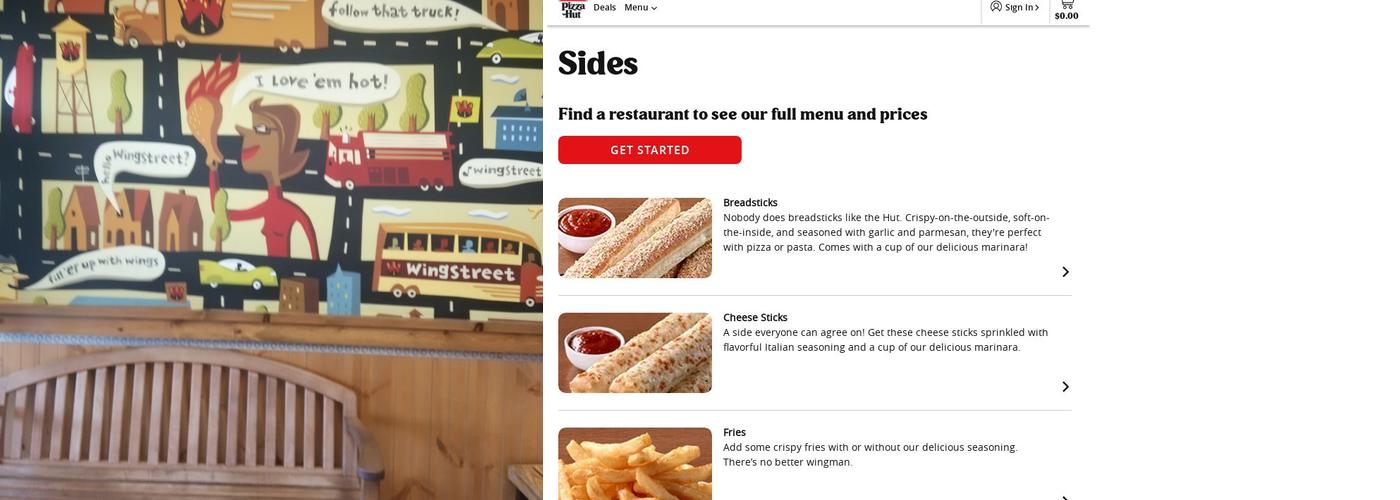 Pizza Hut Menu