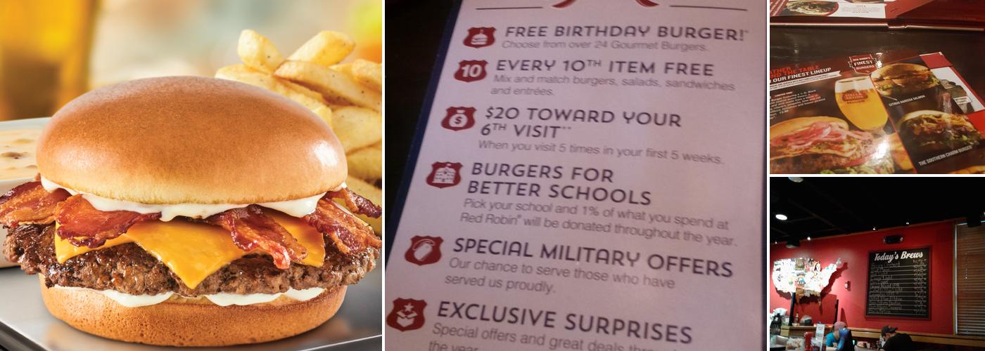 Red Robin Gourmet Burgers and Brews Menu
