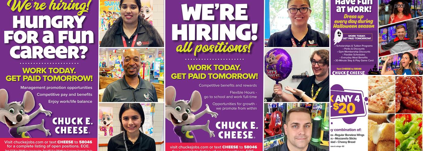Chuck E. Cheese Menu