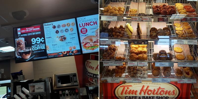 Tim Hortons Menu