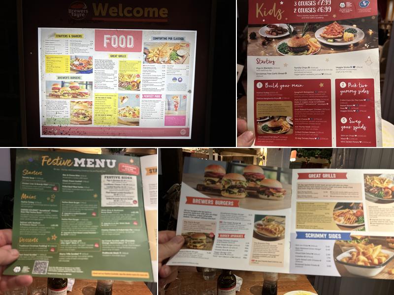 Freebridge Farm Brewers Fayre Menu