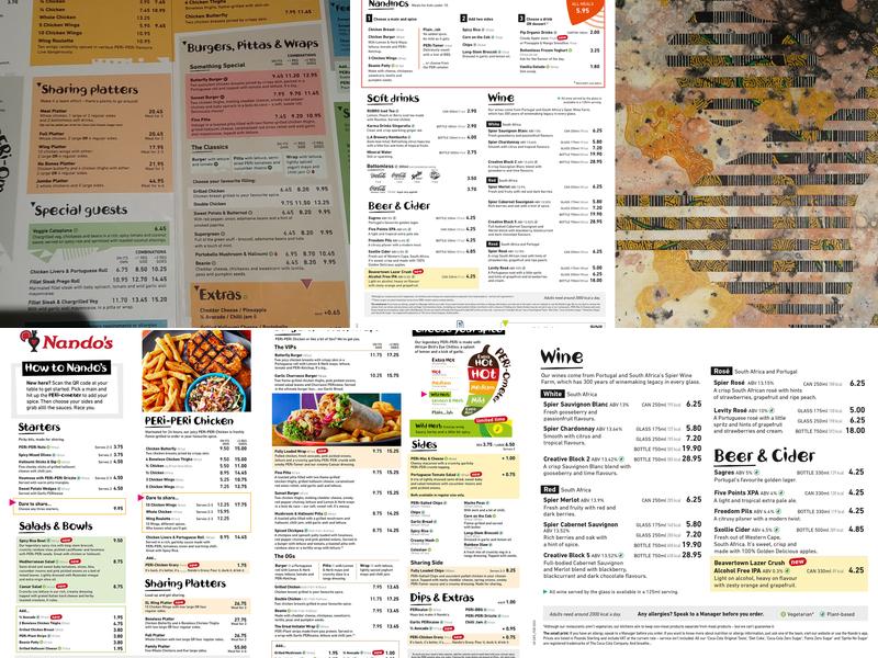 Nando's Menu