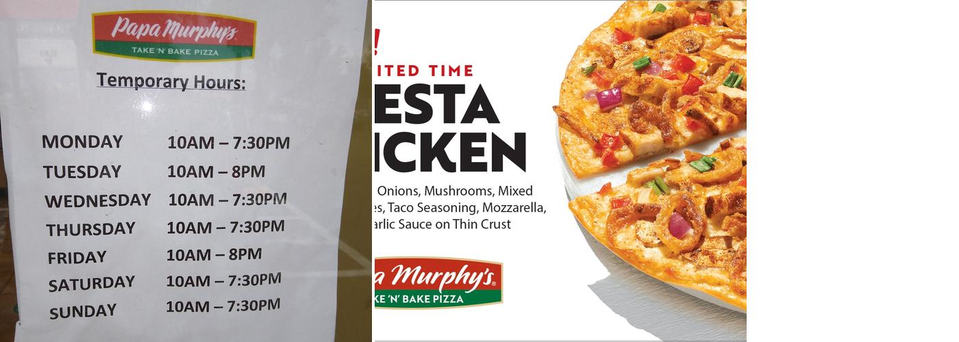 Papa Murphy's | Take 'N' Bake Pizza Menu