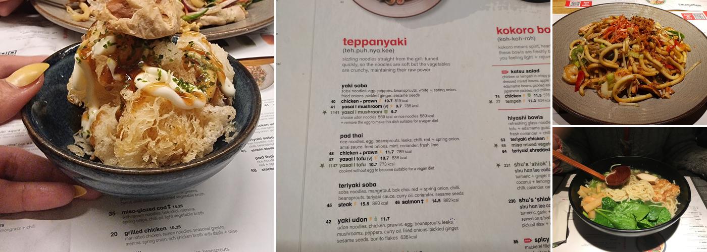 wagamama canary wharf Menu