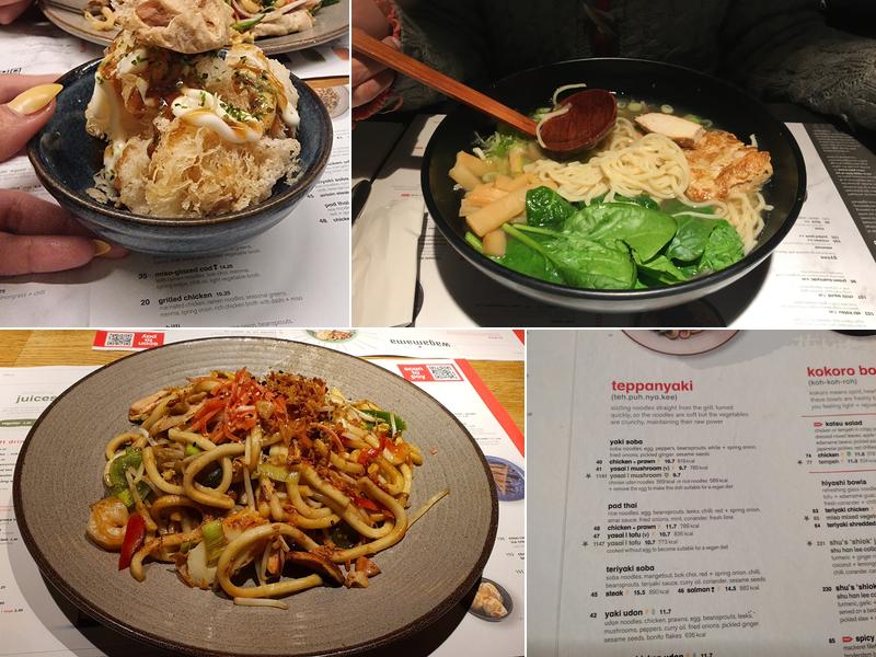 wagamama canary wharf Menu